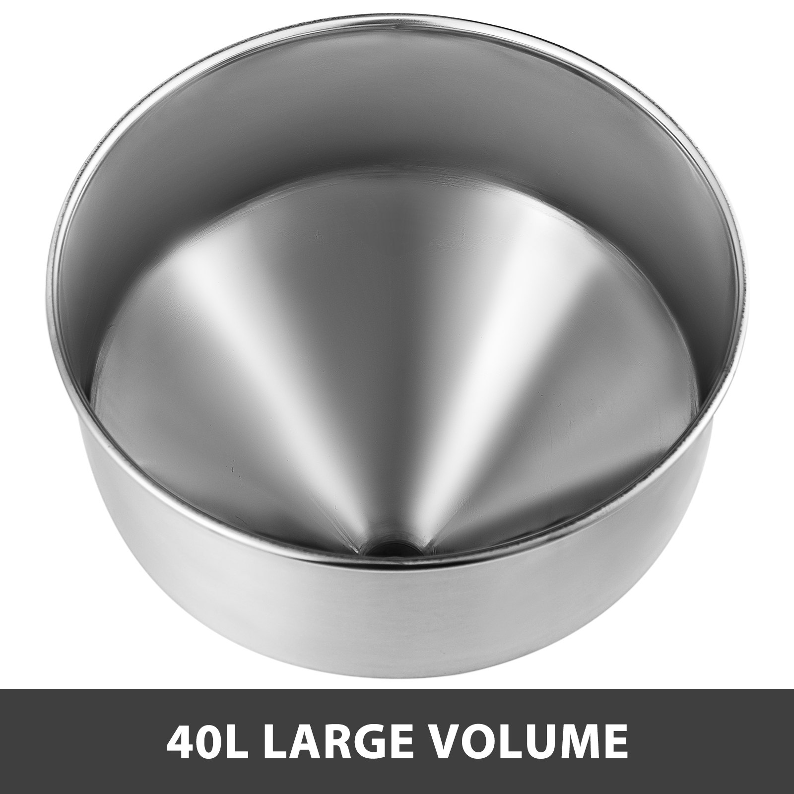 Edelstahl Trichter Trichtertank Lebensmittelqualität Pulverbeschichtet 64mm 40l