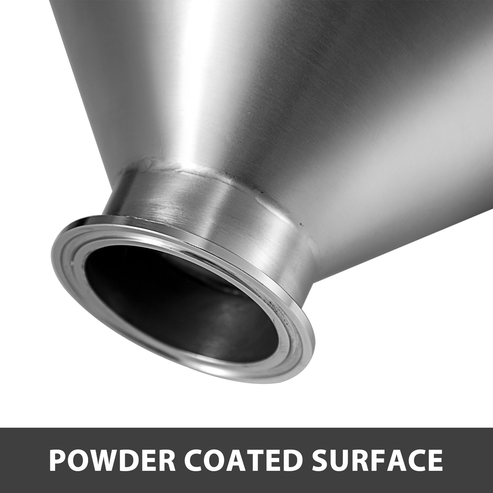Edelstahl Trichter Trichtertank Lebensmittelqualität Pulverbeschichtet 64mm 40l