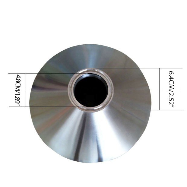 Edelstahl Trichter Trichtertank Lebensmittelqualität Pulverbeschichtet 64mm 40l