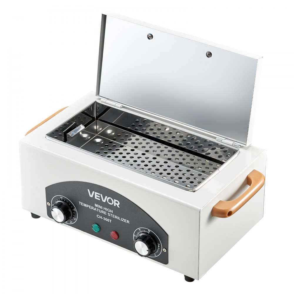 VEVOR Hochtemperatur-Autoklav 2 L 300 W, Hochtemperatur-Reinigungsmaschinenbox mit einstellbarer Temperatur & Zeit, Trockenwärmeschrank-Nagelwerkzeugreiniger Sterilisatorbox für Labore Zuhause