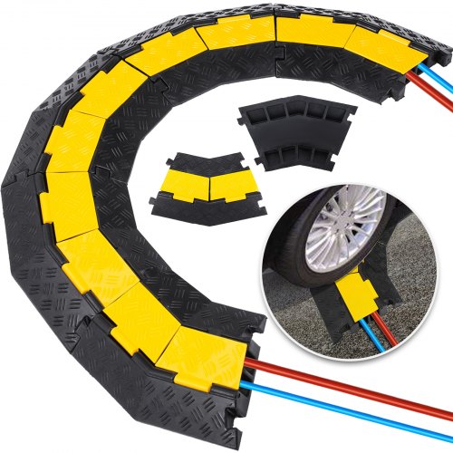 5x Kabelbrücke Kabelmatte 45° Rechts Abbiegen Rechtskurve Bogenstück Rutschfest
