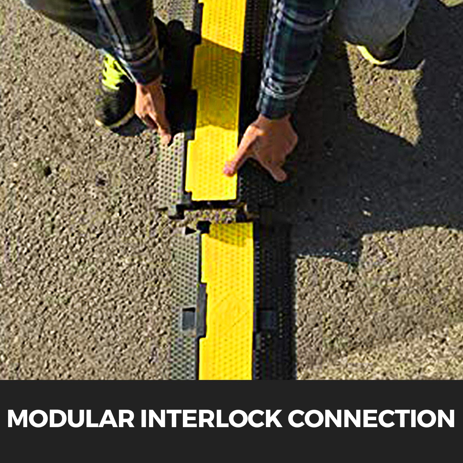 2 Stücke 5 Kanal Kabelbrücke Kabelmatte 1 Pack Schwerlast Verkehrsunebenheiten