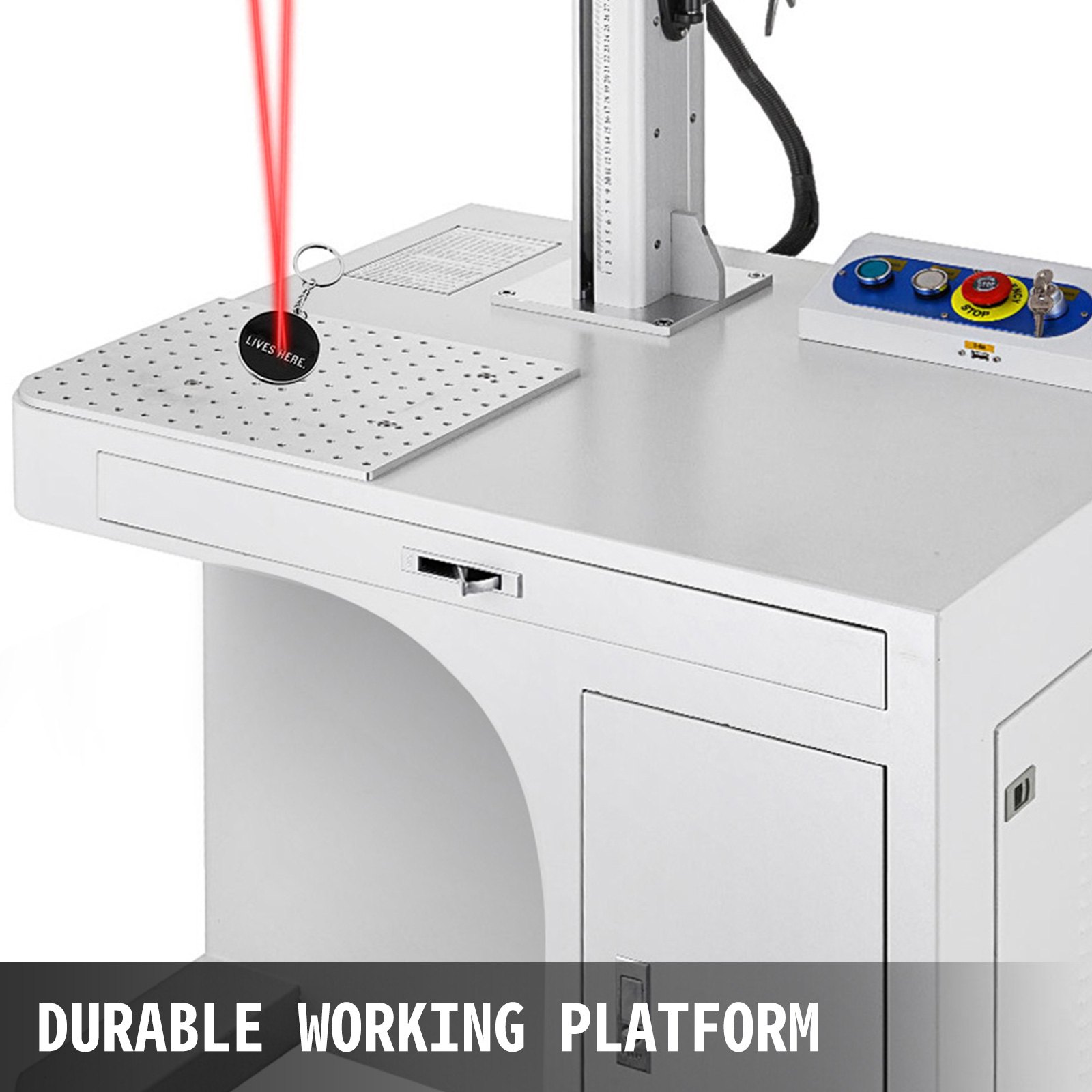 VEVOR Faserlaserbeschriftungsmaschine 30 W, Beschriftung Fiber Laser Gerät Rollendesign, Faserlaser-Markierung Maschine Laser-Frequenz 20-100 kHz, Markierungstiefe 0,01-0,5 mm, Genauigkeit 0,0001 mm