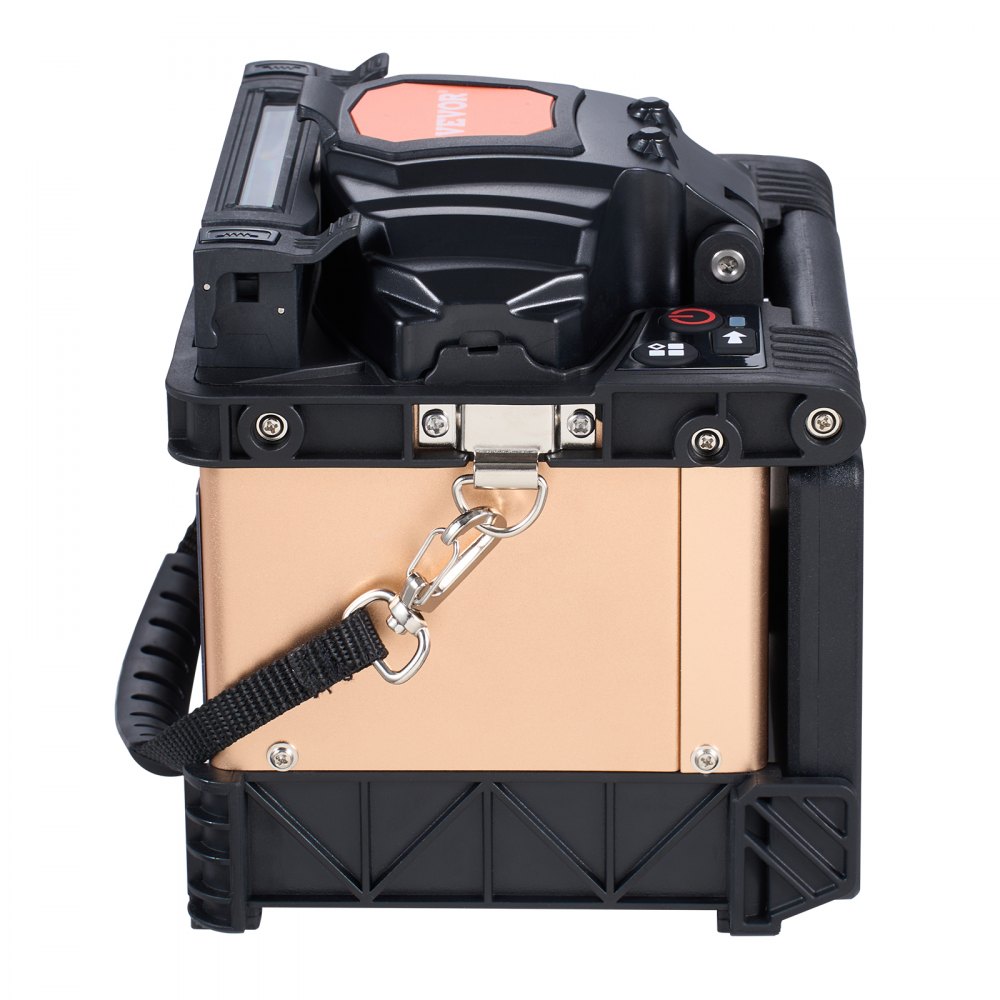 VEVOR Glasfaser-Spleißgerät, 4 Motoren, Ausrichtungs-Spleißgerät, 6 s Spleißen & 13 s Aufheizen, Fiber Fusion Splicer mit 5-Zoll-Touchscreen, 3-in-1-Faserhalter, 7800 mAh Akku für SM MM DS NZDS