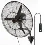 VEVOR Nebelventilator, 61,6 cm oszillierender, wasserdichter Ventilator, 3 Geschwindigkeiten, 7000 CFM, gewerblicher oder privater Ventilator zur Kühlung von Lagerhäusern, Gewächshäusern, Werkstätten