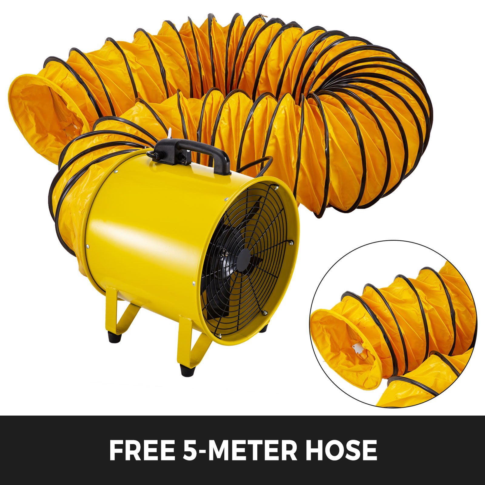 Baulüfter Axialventilator 16" Axialgebläse 3670-5400m³/h Mit 5m Schlauch