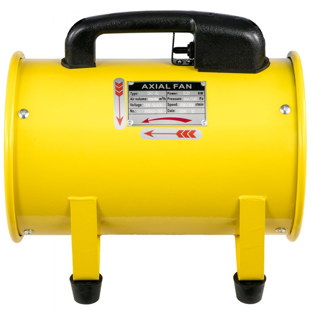 Baulüfter Axialventilator 8" Axialgebläse 1020-1500m³/h 5m Schlauch Baugebläse