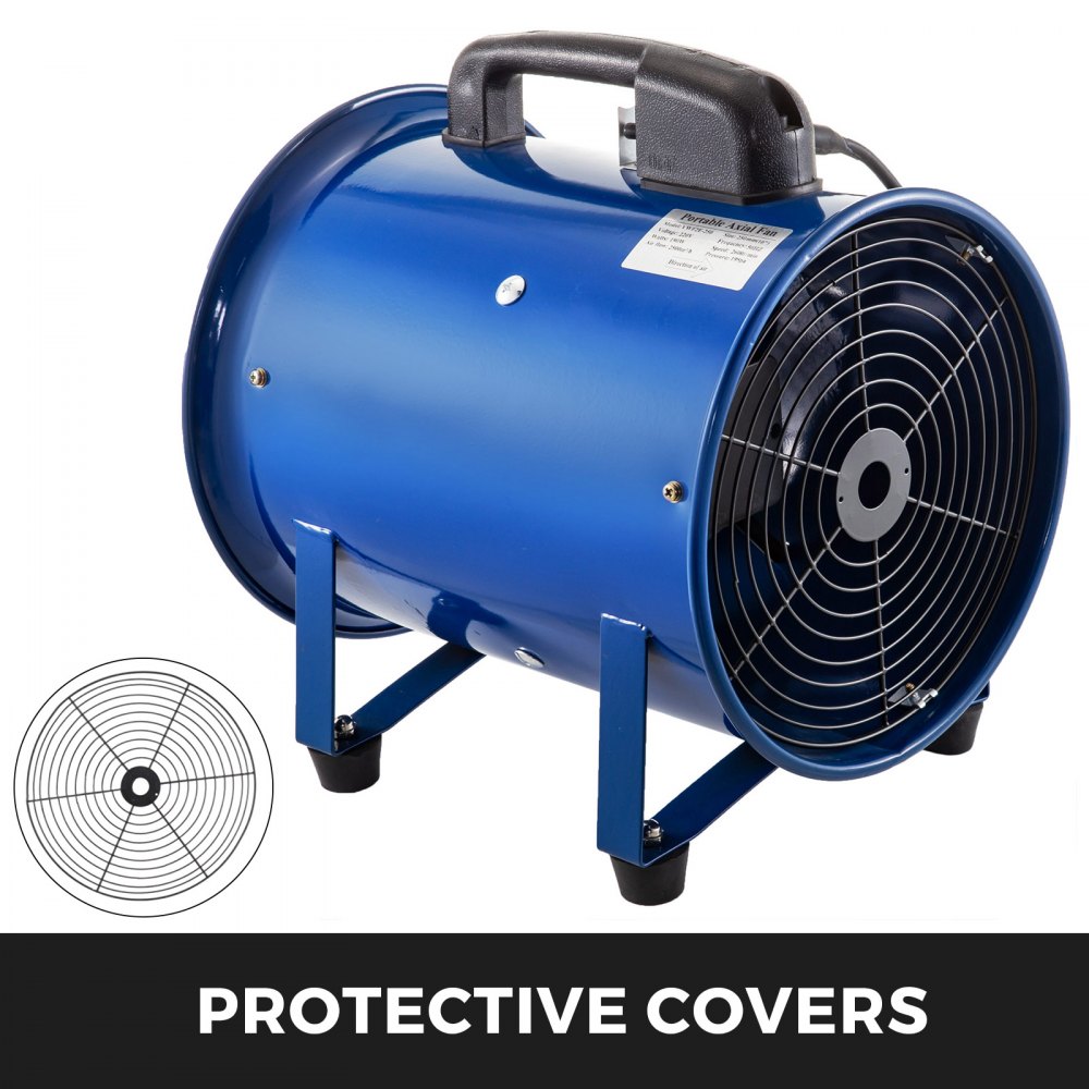 8’’ Baulüfter Lüfter Axialventilator Axialgebläse 1500m3/h Baugebläse 2700r/min