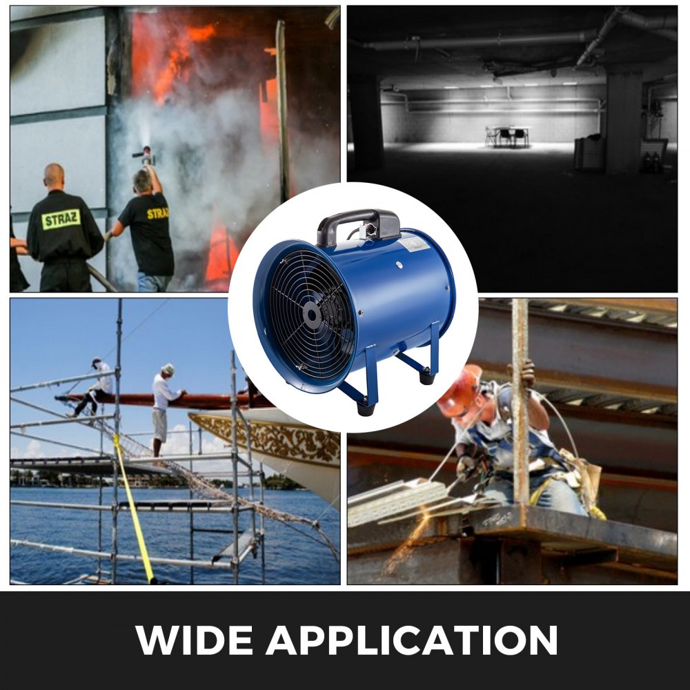 8’’ Baulüfter Lüfter Axialventilator Axialgebläse 1500m3/h Baugebläse 2700r/min