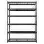VEVOR Lagerregal 6-Stöckig Drahtregal 1400x612x1958mm mit 1633kg Tragkraft, Gitterregal für Lager Garage Werkstatt Zuhause, Stahlkonstruktion, Regalböden Höhenverstellbar, Drahtgitterpaneele, Schwarz
