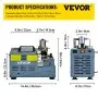 VEVOR High Pressure Compressor, 4500PSI/30MPA High Pressure Air Compressor, 1800W 220V Automatic Pressure Relief Air Rifle Compressor for Paintball Air Rifle, PCP Rifle, Diving Bottle