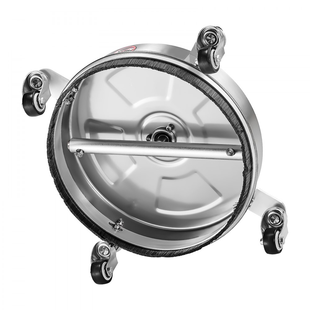 VEVOR 325 mm Hochdruckreiniger, Oberflächenreiniger, Flächenreiniger aus Edelstahl mit 4 Rädern, max. 4000 PSI, 6,35 mm Schnellanschluss, 2 Sprühdüsen, 2 verlängerte Stäbe für Beton, Terrasse, Deck