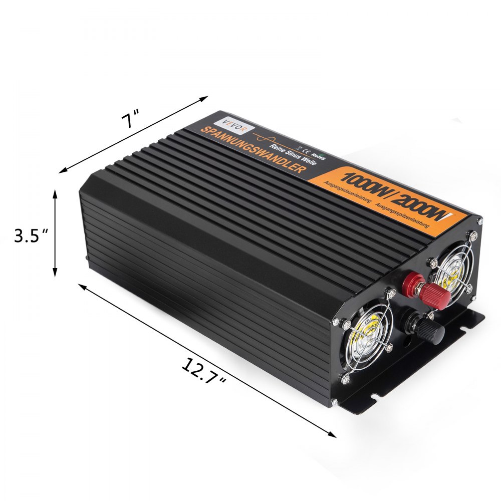 Spannungswandler 1000 2000 Watt 12v 230v Wechselrichter Softstart Ce Neu
