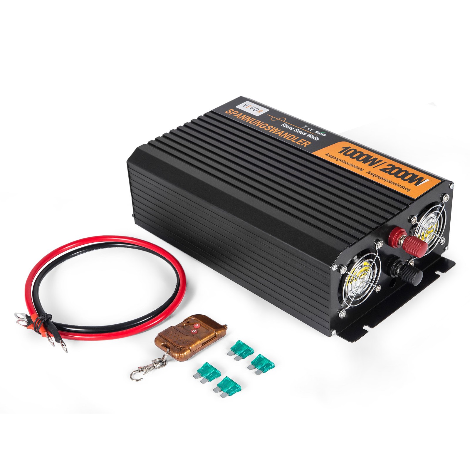 Spannungswandler 1000 2000 Watt 12v 230v Wechselrichter Softstart Ce Neu