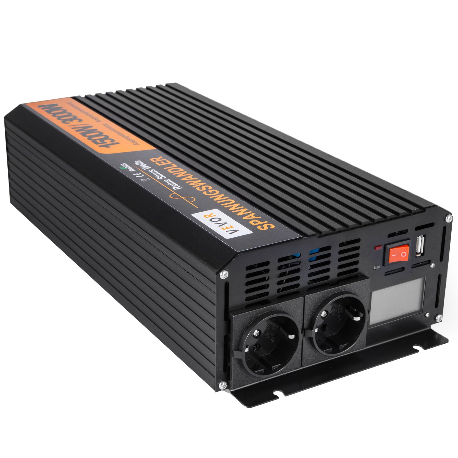 Spannungswandler Wechselrichter Lcd Umgebungsbedingungen Dc 12v Avr Ce Approved