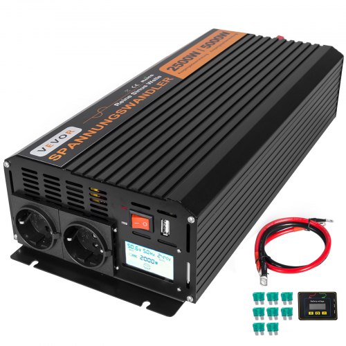 PURE SINE WAVE Power Inverter 5000W Peak 12V DC-220V AC Off Grid Office Remote