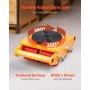 VEVOR Panzerrollen 6T Transportfahrwerk 280x210x105mm Transportrollen aus Kohlenstoffstahl Industrieroller mit 4 PU-Richtungsräder Roller Ф 135x9mm Drehplatte Möbeltransporthilfe Transportroller