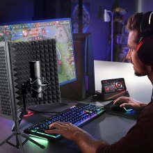 VEVOR Mikrofon Isolationsschild für Studio akustischer Pop-Filter 5 Paneele
