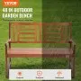 VEVOR Gartenbank Terrassenbank aus Holz, 122 cm Parkbank Ruhebank 318 kg Tragkraft, 3 Personen Garten- und Parkbank mit Rückenlehne & Armlehnen, Vintage Sitzbank für Garten, Park, Hof, Veranda usw.