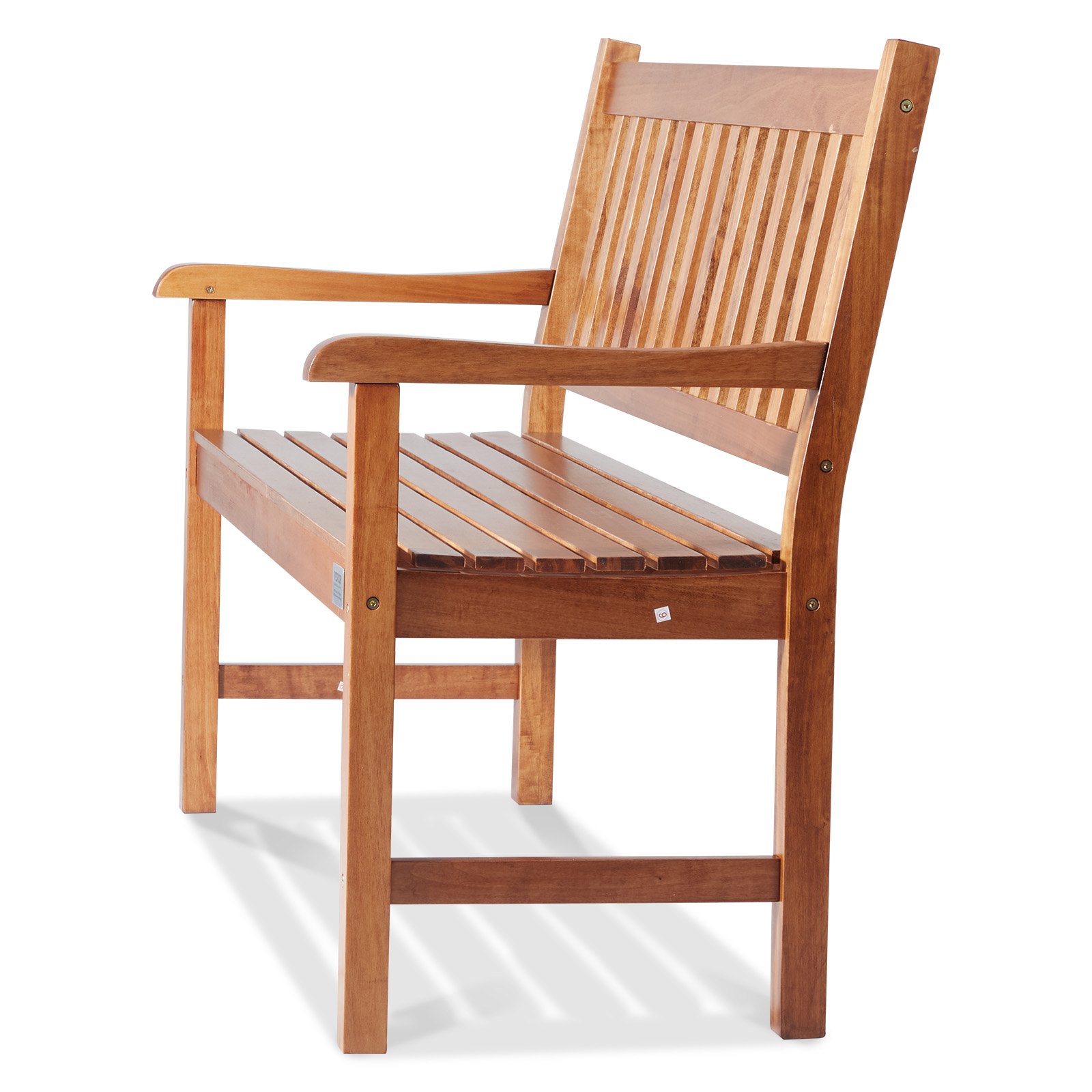 VEVOR Gartenbank Terrassenbank aus Holz, 127 cm Parkbank Ruhebank 363 kg Tragkraft, 3 Personen Garten- und Parkbank mit Rückenlehne & Armlehnen, Vintage Sitzbank für Garten, Park, Hof, Veranda usw.