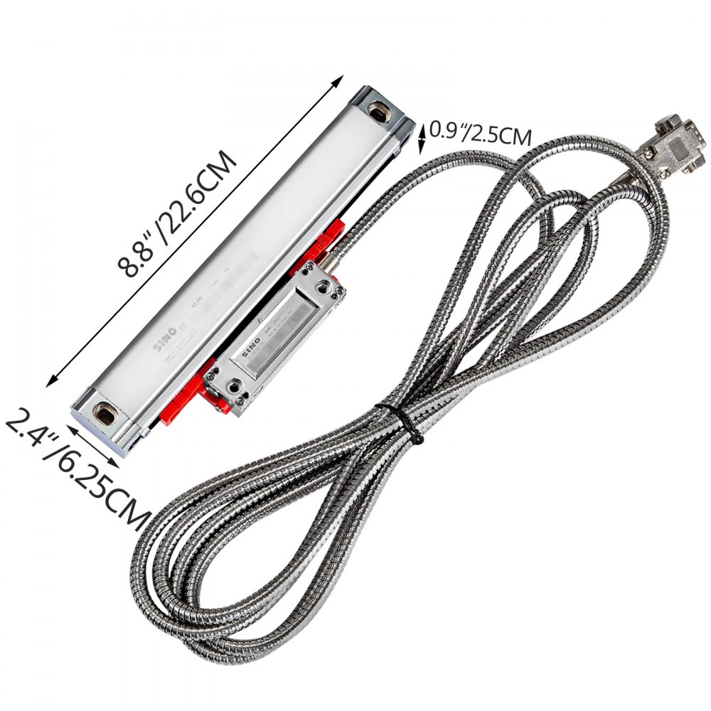 Vevor 120 Mm K3 Linear Skala Drehen-fräsen Maschine Bohren Linear Scale 3m Kabel