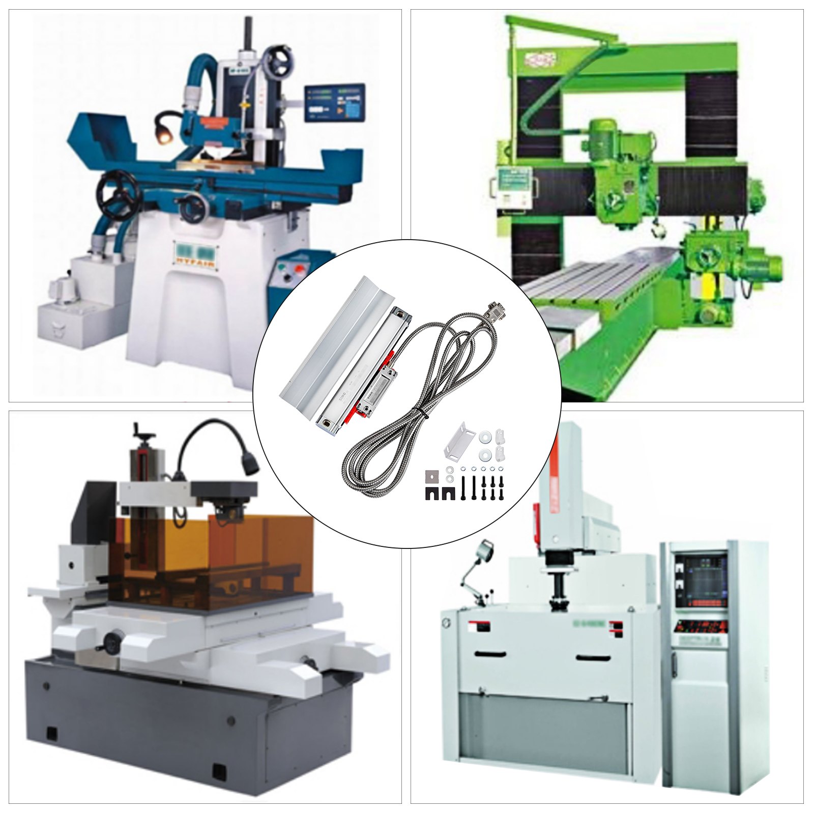 Vevor 120 Mm K3 Linear Skala Drehen-fräsen Maschine Bohren Linear Scale 3m Kabel