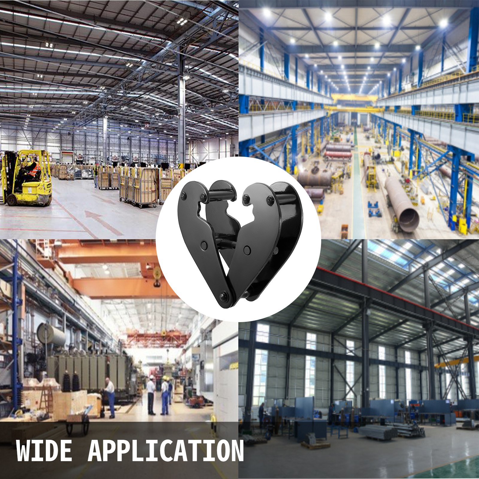 VEVOR 11000LBS Trägerklemme L-Stahlträger 5Ton Trägerklammer für L-Stahlträger Schwarz