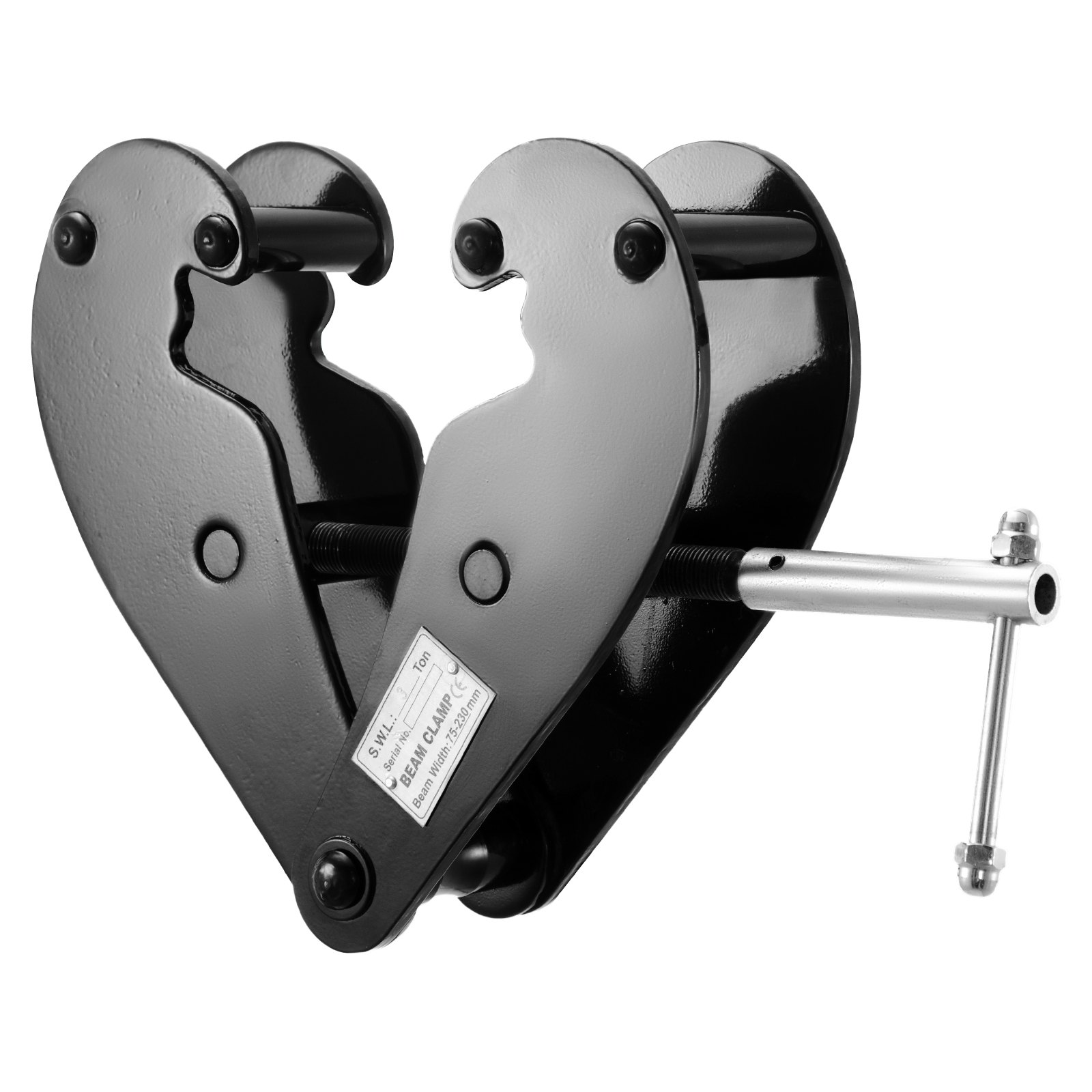 VEVOR 11000LBS Trägerklemme L-Stahlträger 5Ton Trägerklammer für L-Stahlträger Schwarz