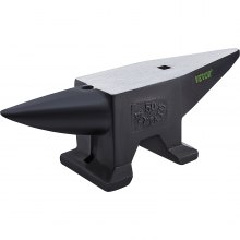 VEVOR Amboss aus Gusseisen, 50 kg, Einzelhorn-Amboss mit großer Arbeitsplatte und stabiler Basis, hohe Härte, robuster, runder Horn-Amboss, Schmiede, zum Biegen, Formen