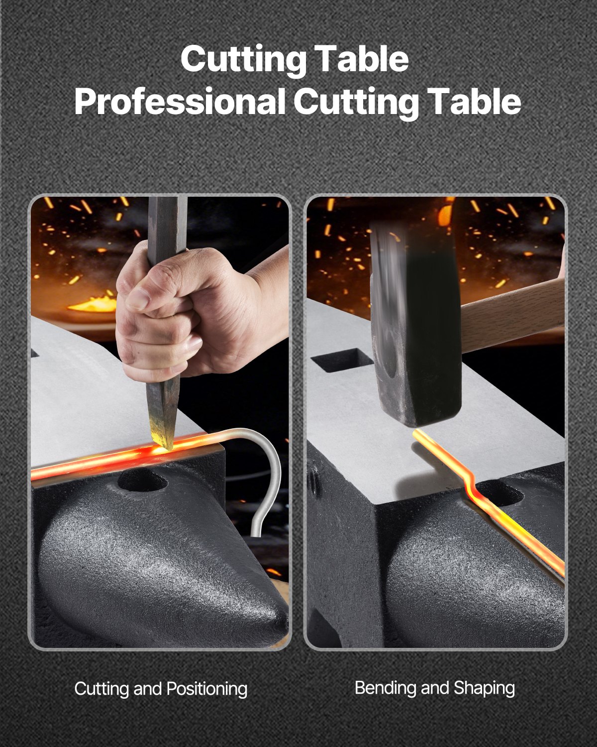 VEVOR Schmiedeamboss 60kgAmboss 67x18,5x21.5cm Amboss Werkzeuge mit Rund- und Flachhorn Schmiede Zubehör Ideal für Heimwerker und Bastler zum Nieten Abflachen Schmieden Formen von Metall