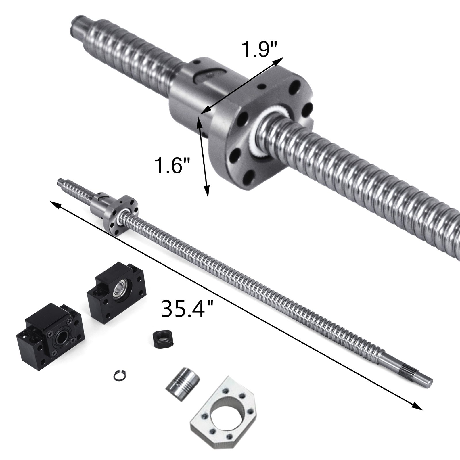 Rm1605-1000 Sfu1605 Kugelumlaufspindel+bf/bk12 Linear Guide Qualität C7 Standard