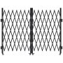 VEVOR Sicherheitstor abschließbar, doppelt klappbares Scherentor mit 360°-Lenkrollen, einziehbare Stahltore Outdoor, für Eingangssicherheit Garage Lager, Falttor 3300 x 1605 mm (B x H) Schwarz
