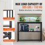 VEVOR Aquariumständer, 40 Gal Fischtankständer, 927 x 470 x 750 mm Stahlschildkrötentankständer, 152 kg Tragkraft, Reptilientankständer mit Aufbewahrung, Hardware-Kit & Rutschfesten Füßen Schwarz