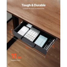 VEVOR Untertisch Schublade mit Regal Unterbau Schreibtisch 385x230x76mm 1-Fach