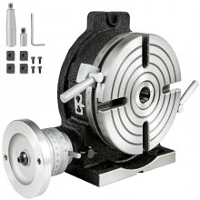 VEVOR Teilapparat Rundtisch 200mm Rundteiltisch Horizontal-Vertikal Teilkopf Teilapparat schwenkbar zum Fräsen und Bohren