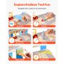 VEVOR Kinder Werkbank, 62-teilig, Holz-Werkzeugbank für Kinder ab 3 Jahren, Spielwerkzeuge Bauwerkzeuge mit realistischen Werkzeugen, Bauspielzeug-Set, kreatives und lehrreiches Konstruktionsspielzeug