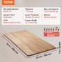 VEVOR Tischplatte 25mm Spanplatte 1400x700mm Holzplatte P2-Material melaminharzbeschichtet Spanholzplatte abgerundete Ecke Schreibtischplatte Ideal für Werkbank Reparaturwerkbank Bürotisch Esstisch