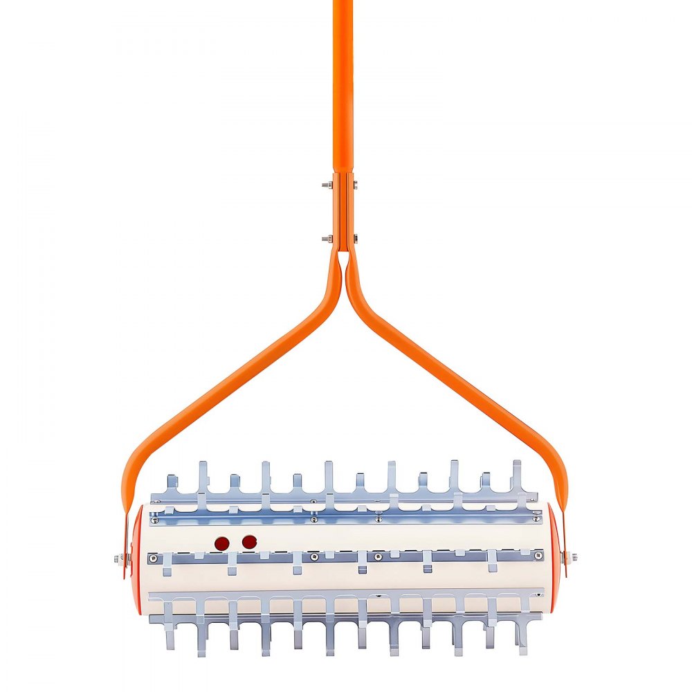 VEVOR Teichrechen 3,66 m, See- & Teichunkrautwalze zur Entfernung von See- & Teichunkraut, Schlammfräse, Wurzeln & Schlammablagerungen, 9 Vormontierte, Verzinkte Eisenklingen, 3 Aluminiumgriffe