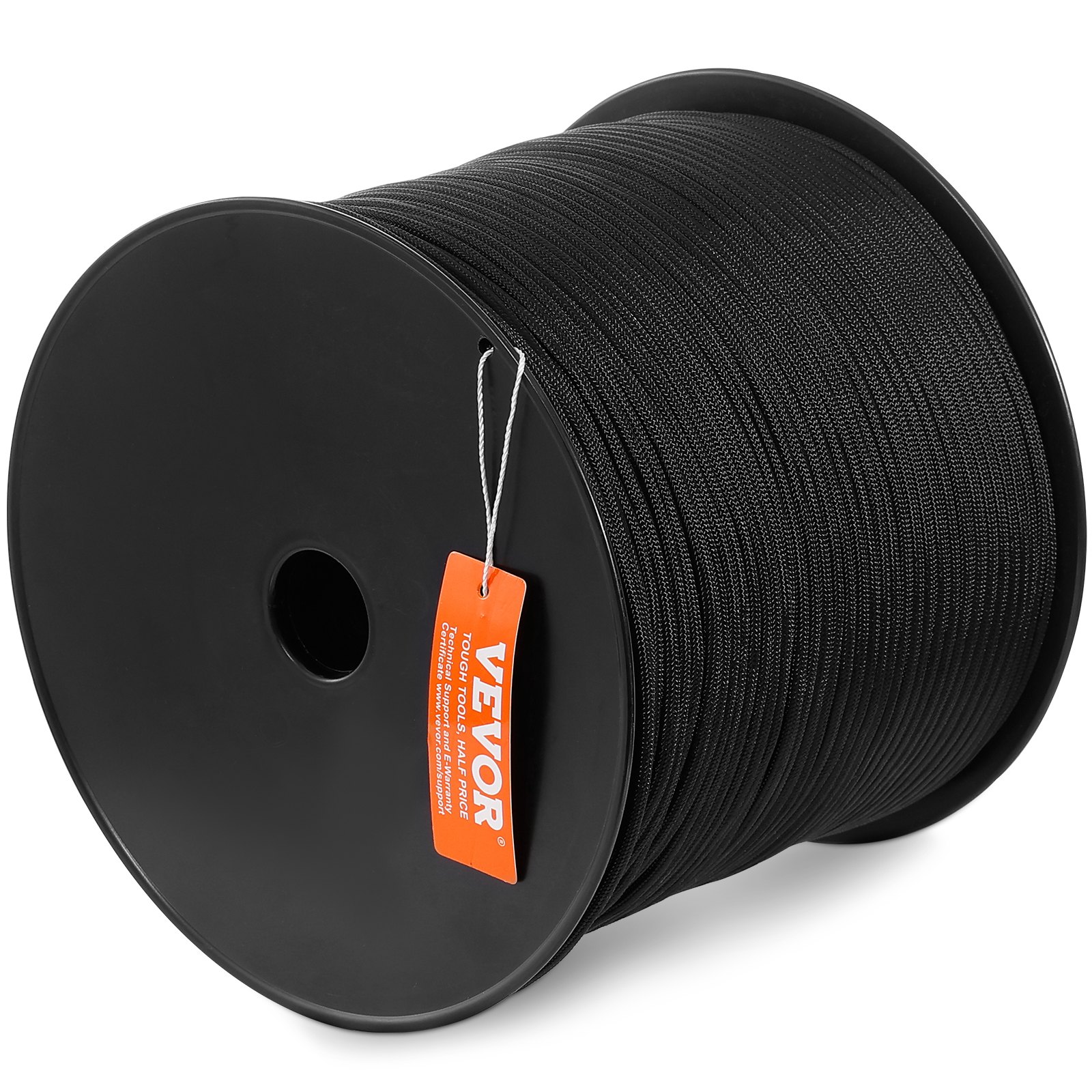 VEVOR Braided Nylon Rope, 3/16 inch x 1000 feet, 32 strands, 720 lb breaking strength, outdoor climbing rope, arborist climbing rope for rock climbing, camping, swinging, rappelling, rescue