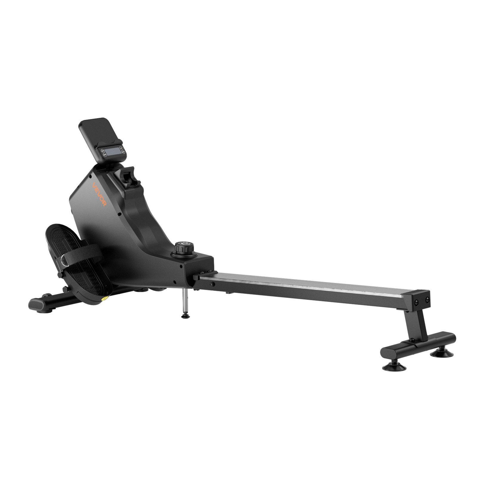 VEVOR leises magnetisches Rudergerät 16 Widerstandsstufen, faltbares Rudergerät für Zuhause mit leichtgängigem Riemenscheibendesign & LCD-Monitor, Bluetooth-App-kompatibel, 158 kg belastbar