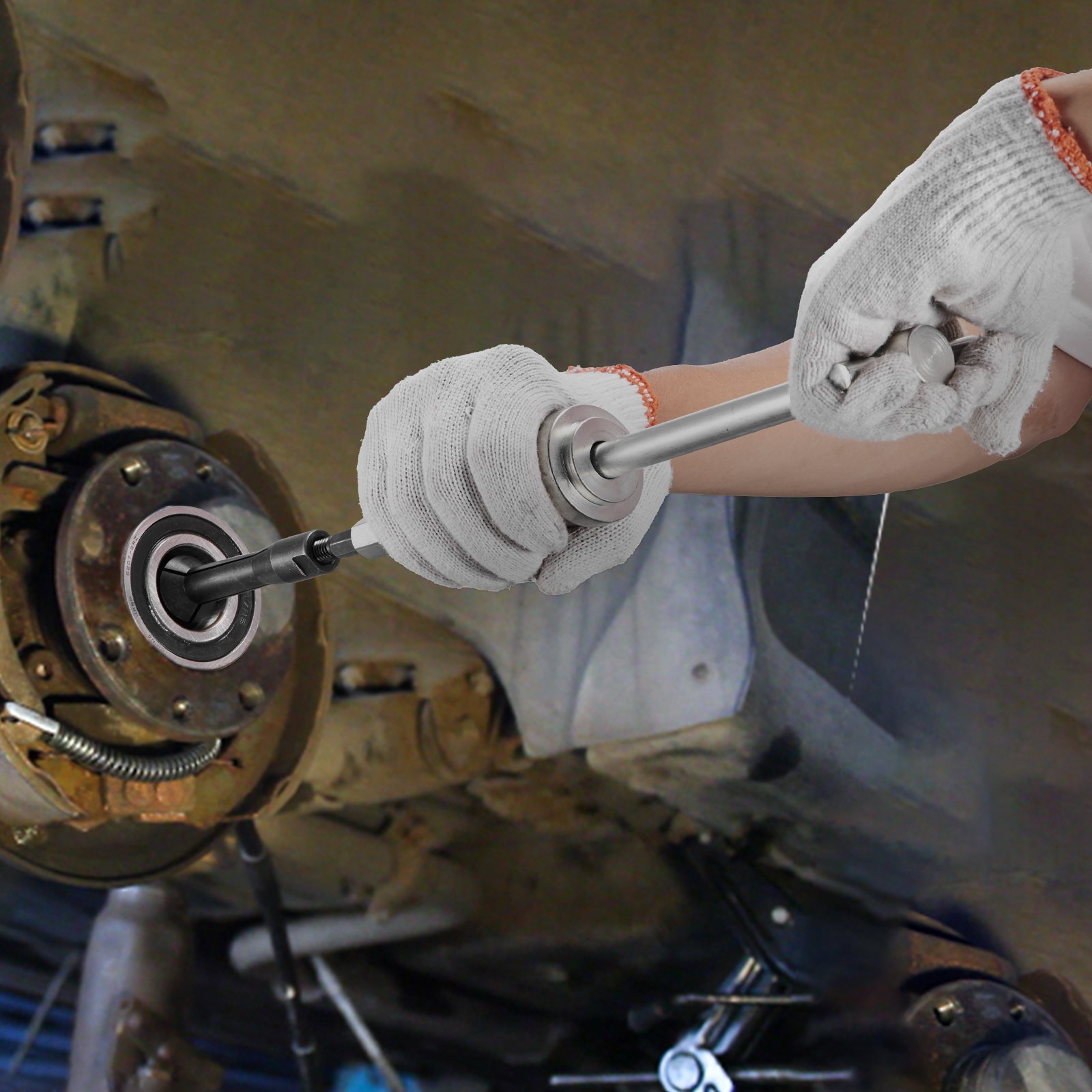 VEVOR Sackloch Lagerabzieher-Set 16 in 1 Innenlagerlaufring und Dichtungsabzieher Set, Gleithammer Piloteinsatz Innenlager Abzieher Satz mit 10 geteilten Spannzangen und Gegenstütze