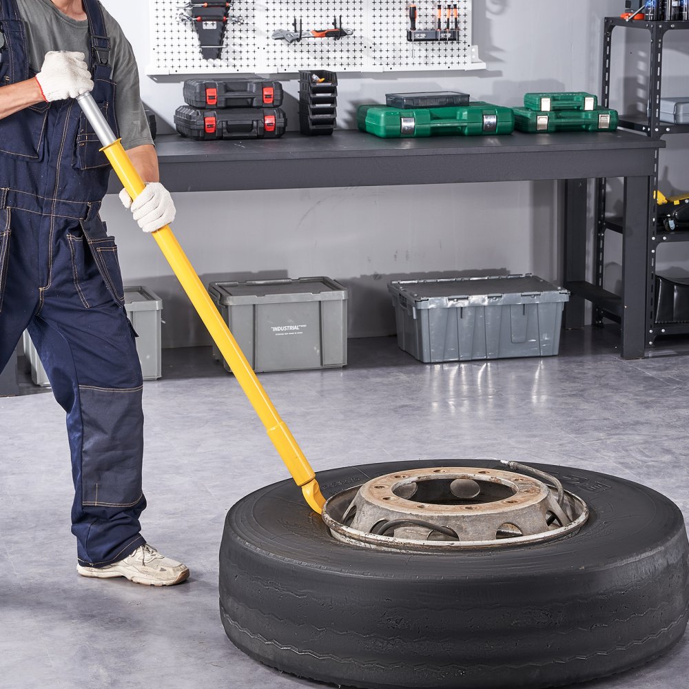 VEVOR Reifenmontiergerät Reifenwechsler 1175 mm Gelbes Reifenmontagegerät  Montiereisen Montierhebel Reifenmontiermaschine Reifenwechseln Werkzeug Reifenheber Manuell für Pkw, Lkw, SUVs, Motorräder