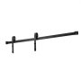 VEVOR sliding door system, 183 cm track, sliding door hardware, load capacity 150 kg, compatible with 914 mm max. width and 34.92 to 44.45 mm thickness, track & J-shaped roller, black
