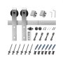 VEVOR sliding door system 2.44 m, sliding door hardware, load capacity 150 kg, compatible with 107 to 122 cm width & 34.92 to 44.45 mm thickness, durable track & J-shaped roller