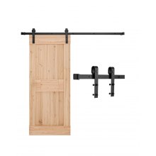 VEVOR Schiebetürsystem 150kg Schiebetürbeschlag 2m Laufschiene Schwarz