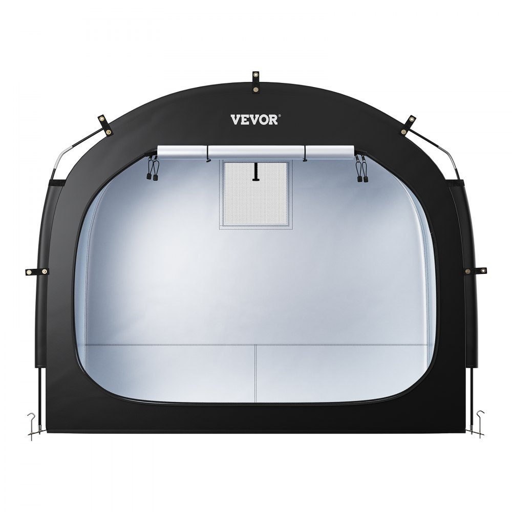 VEVOR bicycle tent, for 3 to 4 bicycles, spacious bicycle garage with ventilated window, easy-to-install bicycle shed with high-strength fiberglass and double zippers, 203x122x169 cm