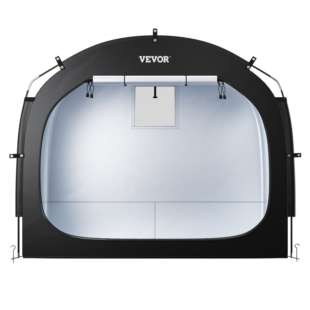 VEVOR bicycle tent, 4 to 5 bicycles, spacious bicycle garage with ventilated window, easy-to-install bicycle shed with high-strength fiberglass & double zippers, 226x151x197 cm