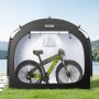 VEVOR Fahrradzelt, 4 bis 5 Fahrräder, geräumige Fahhrradgarage mit belüftetem Fenster, einfach zu installierende Fahrradschuppe mit hochfestem Fiberglas & Doppelreißverschlüssen, 226x151x197 cm