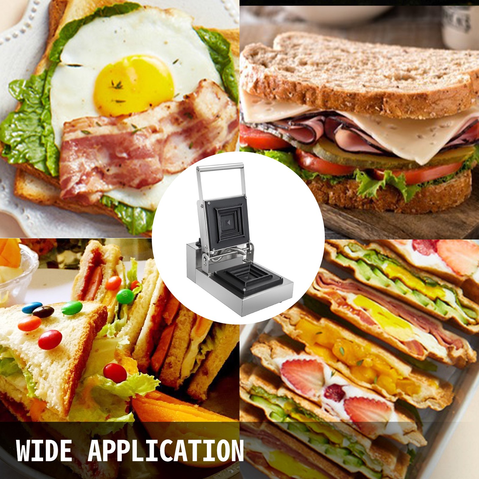 Sandwichtoaster, Sandwichgrill,1250w, Kommerziellerkontaktgrill Toaster