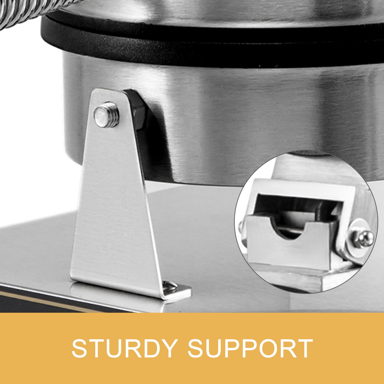 VEVOR HT-1 Waffeleisen 220V Waffle Maker Waffeleisen Edelstahl Waffelautomat antihaftbeschicht zum Frühstück oder Mittagessen zu Hause